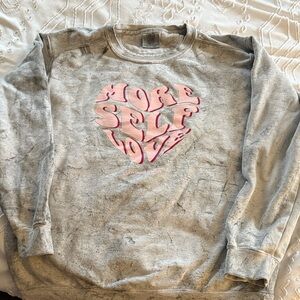 Gray and Pink Graphic Burn Boot Camp Sweatshirt size S